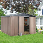 8 X 10 FT  Large Heavy-Duty Outdoor Metal Garden Tools Storage Utility Shed W/ Lockable Door