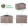 8 X 10 FT  Large Heavy-Duty Outdoor Metal Garden Tools Storage Utility Shed W/ Lockable Door