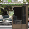 12 X 14 FT  Haven Large Outdoor All-Season Wall-Mounted Sunroom with Galvanized Steel Roof & Moveable PVC Screen