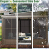 12 X 14 FT  Haven Large Outdoor All-Season Wall-Mounted Sunroom with Galvanized Steel Roof & Moveable PVC Screen