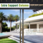 12 X 14 FT  Haven Large Outdoor All-Season Wall-Mounted Sunroom with Galvanized Steel Roof & Moveable PVC Screen