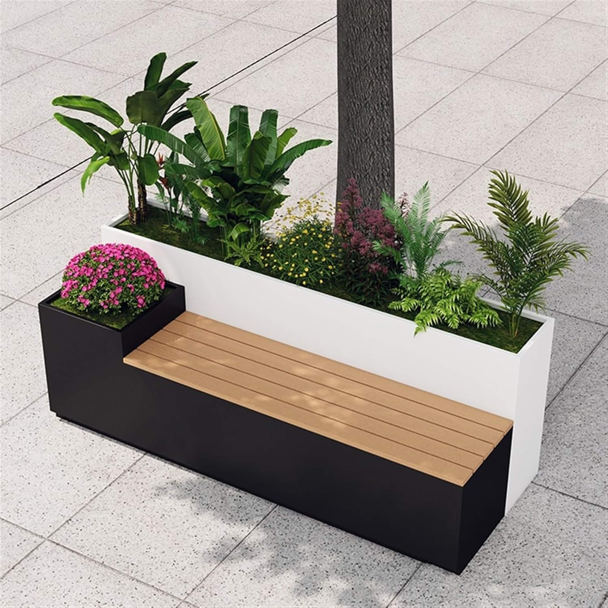 Large Outdoor All-Weather Commercial Flower Box Potting Bench - available in 3 sizes