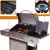 Large Outdoor 42K BTU BBQ Stainless Steel Propane Gas Grill With 4 Burners