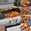 Large Outdoor 42K BTU BBQ Stainless Steel Propane Gas Grill With 4 Burners