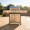 Large Outdoor 42K BTU BBQ Stainless Steel Propane Gas Grill With 4 Burners