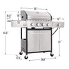 Large Outdoor 42K BTU BBQ Stainless Steel Propane Gas Grill With 4 Burners