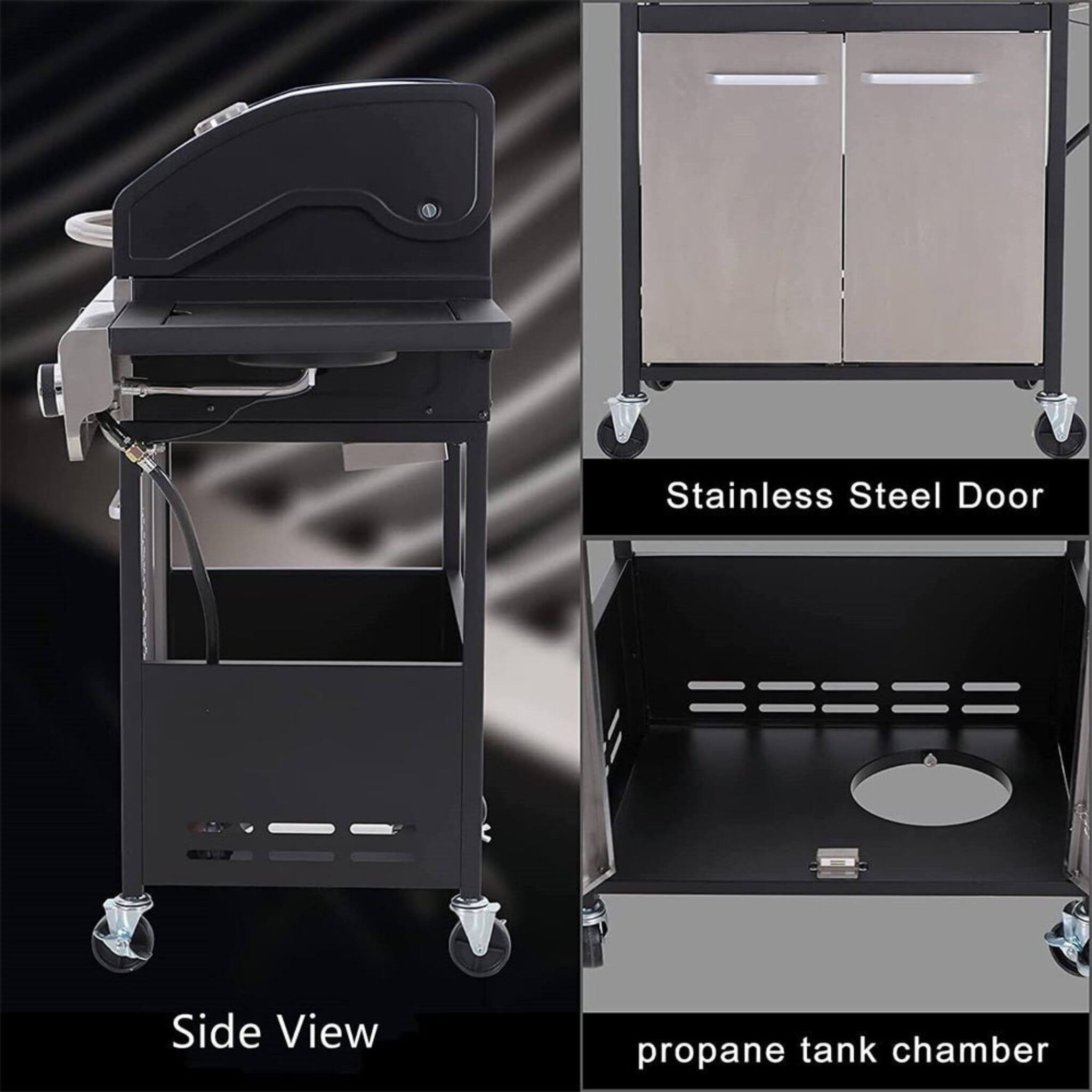 Large Outdoor 42K BTU BBQ Stainless Steel Propane Gas Grill With 4 Burners