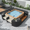 Quadrilateral Spa Surround Rattan Sectional Sofa