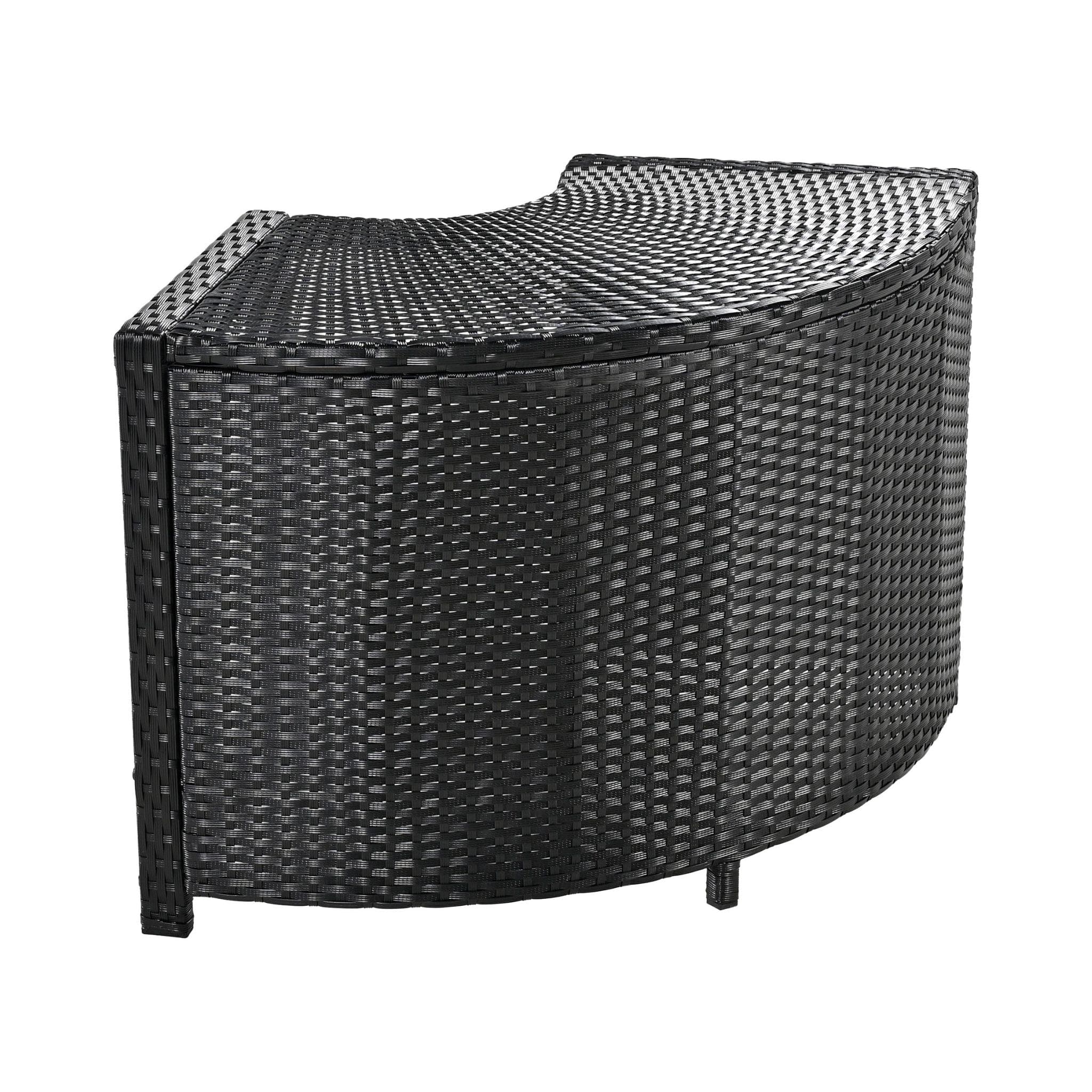 Quadrilateral Spa Surround Rattan Sectional Sofa
