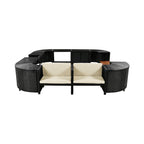 Quadrilateral Spa Surround Rattan Sectional Sofa