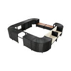 Quadrilateral Spa Surround Rattan Sectional Sofa