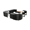Quadrilateral Spa Surround Rattan Sectional Sofa