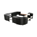 Quadrilateral Spa Surround Rattan Sectional Sofa