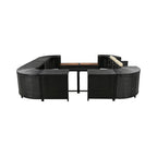 Quadrilateral Spa Surround Rattan Sectional Sofa