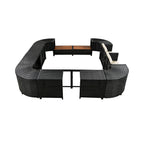 Quadrilateral Spa Surround Rattan Sectional Sofa