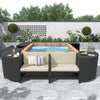 Quadrilateral Spa Surround Rattan Sectional Sofa