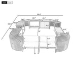 Quadrilateral Spa Surround Rattan Sectional Sofa
