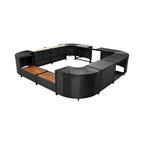 Quadrilateral Spa Surround Rattan Sectional Sofa