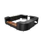 Quadrilateral Spa Surround Rattan Sectional Sofa