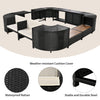 Quadrilateral Spa Surround Rattan Sectional Sofa