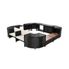 Quadrilateral Spa Surround Rattan Sectional Sofa