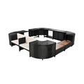 Quadrilateral Spa Surround Rattan Sectional Sofa