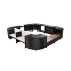Quadrilateral Spa Surround Rattan Sectional Sofa