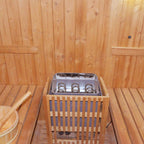 The Ignite Large Premium American White Oak Outdoor Wooden Barrel Sauna With 4.5KW Sauna Heater