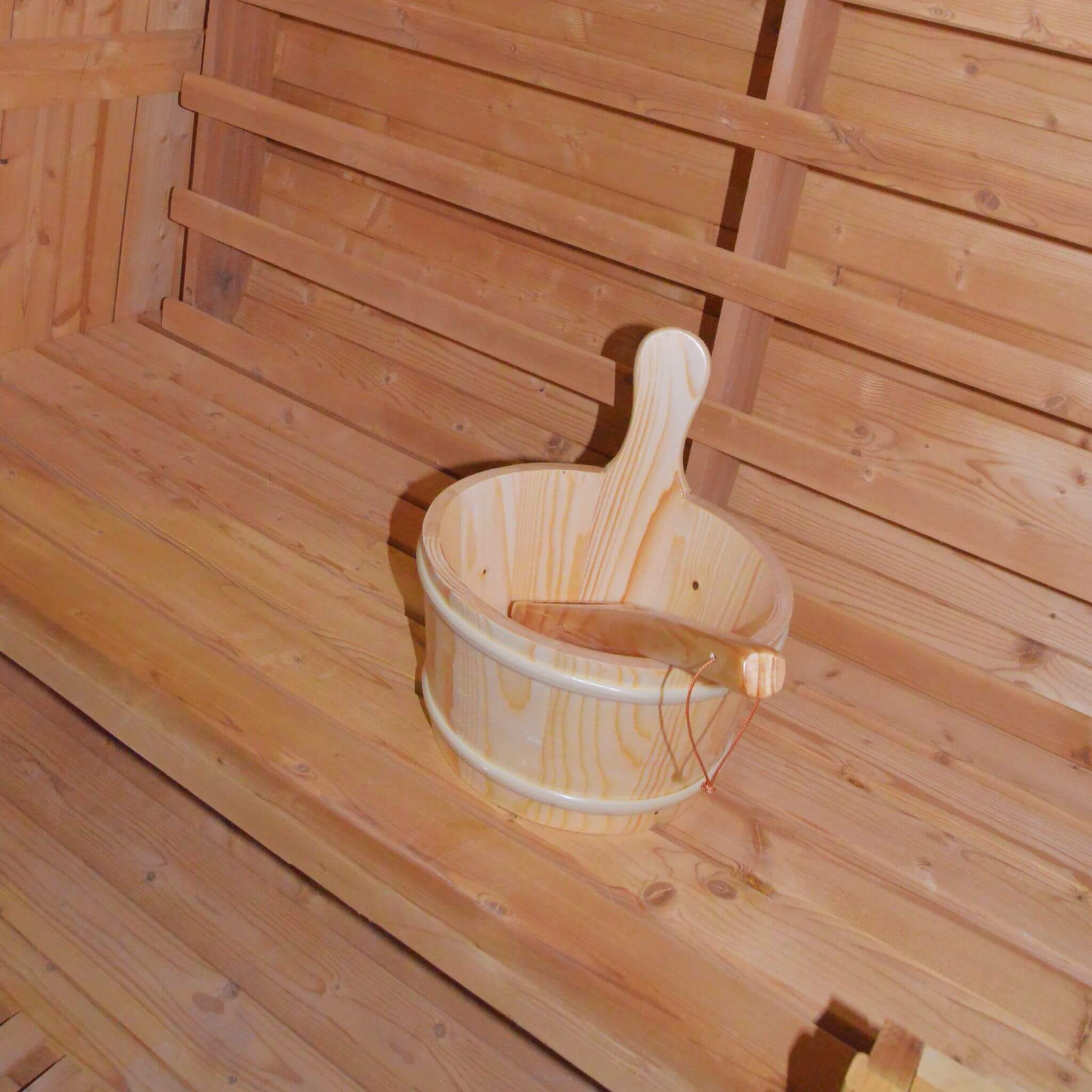 The Ignite Large Premium American White Oak Outdoor Wooden Barrel Sauna With 4.5KW Sauna Heater