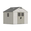 Large Resin Outdoor Storage Shed With Floor, Windows, And Lockable Door