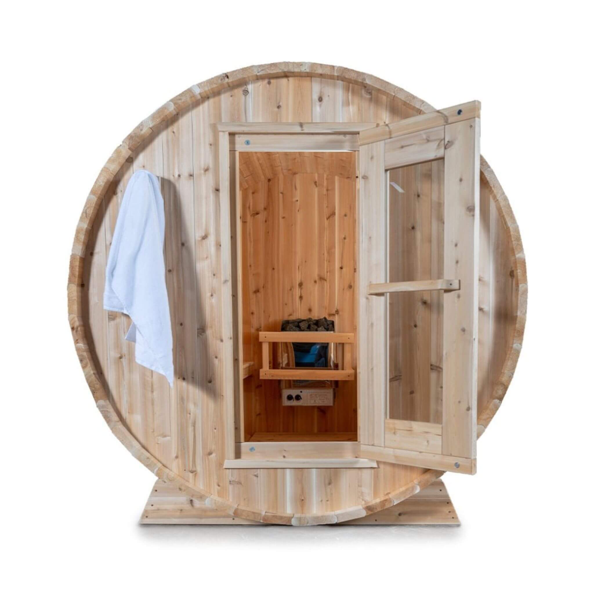 84-Inch 4-Person Canadian Timber Harmony Barrel Sauna  [CTC22W]