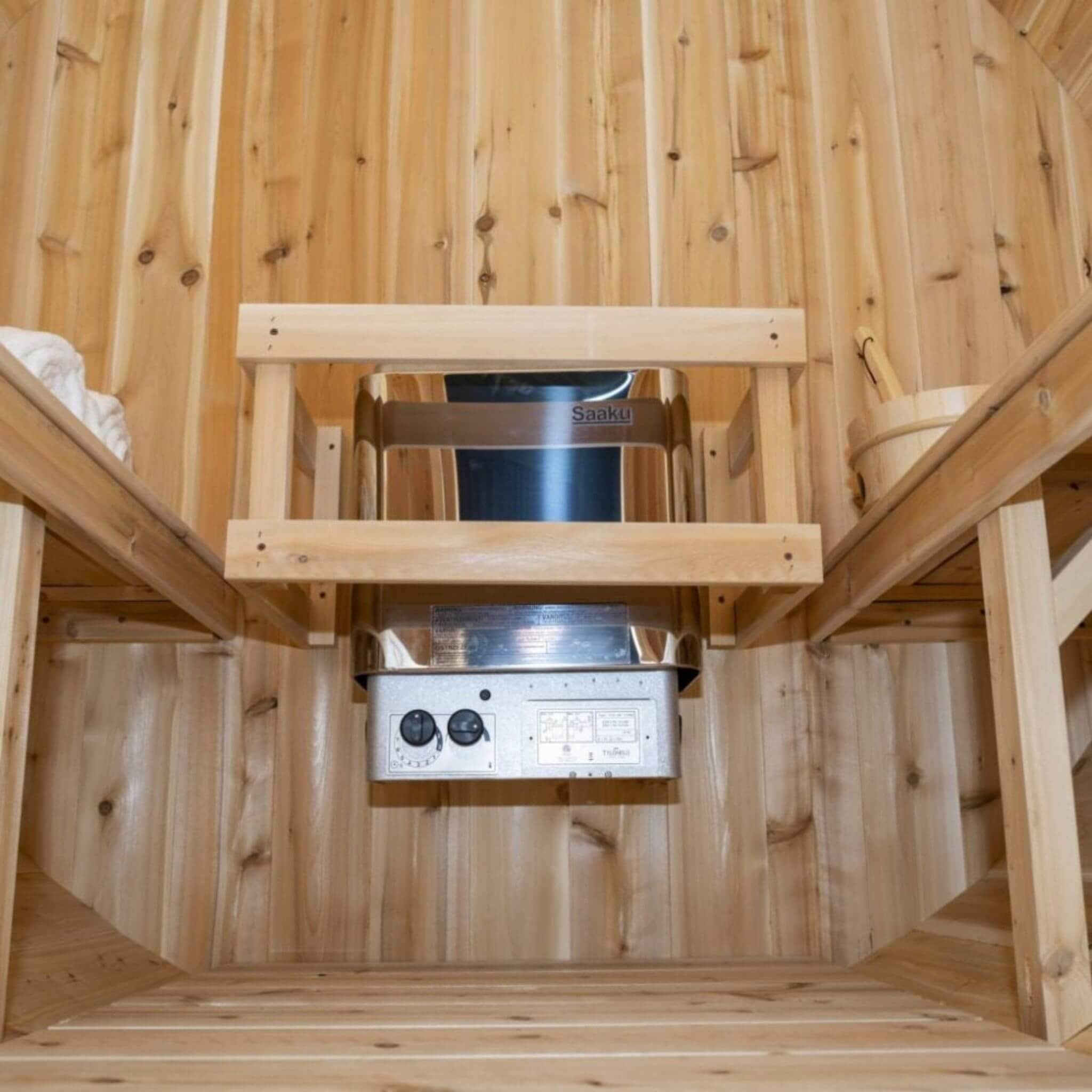 84-Inch 4-Person Canadian Timber Harmony Barrel Sauna  [CTC22W]