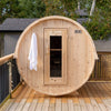 84-Inch 4-Person Canadian Timber Harmony Barrel Sauna  [CTC22W]