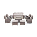 Luxury 10-Piece All-Weather Outdoor Patio Furniture Set With Fire Pit Table