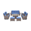 Luxury 10-Piece All-Weather Outdoor Patio Furniture Set With Fire Pit Table