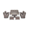Luxury 10-Piece All-Weather Outdoor Patio Furniture Set With Fire Pit Table