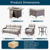 Luxury 10-Piece All-Weather Outdoor Patio Furniture Set With Fire Pit Table