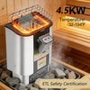 The Lund Luxury 2-Person Outdoor Spruce Wood Cube Sauna Kit With 4.5KW Electric Stove