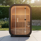 The Lund Luxury 2-Person Outdoor Spruce Wood Cube Sauna Kit With 4.5KW Electric Stove
