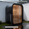 The Lund Luxury 2-Person Outdoor Spruce Wood Cube Sauna Kit With 4.5KW Electric Stove