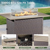 Luxury 7-Piece Outdoor Patio Furniture Set With Fire Pit Table