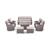Luxury 8-Piece All-Weather Patio Furniture Set With Fire Pit Table