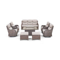 Luxury 8-Piece All-Weather Patio Furniture Set With Fire Pit Table