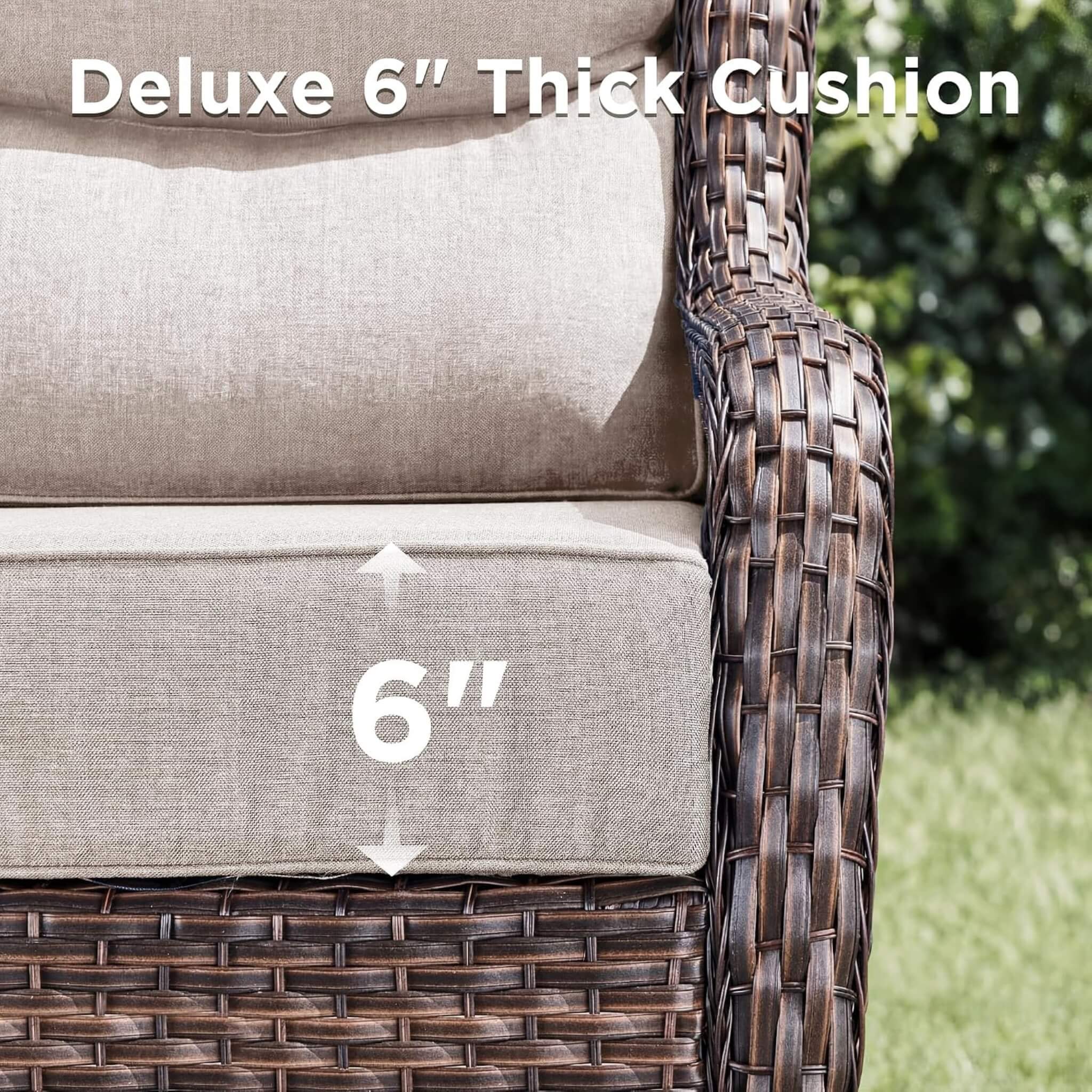 Luxury 8-Piece All-Weather Patio Furniture Set With Fire Pit Table