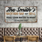 Backyard Bar & Grill Sign XX