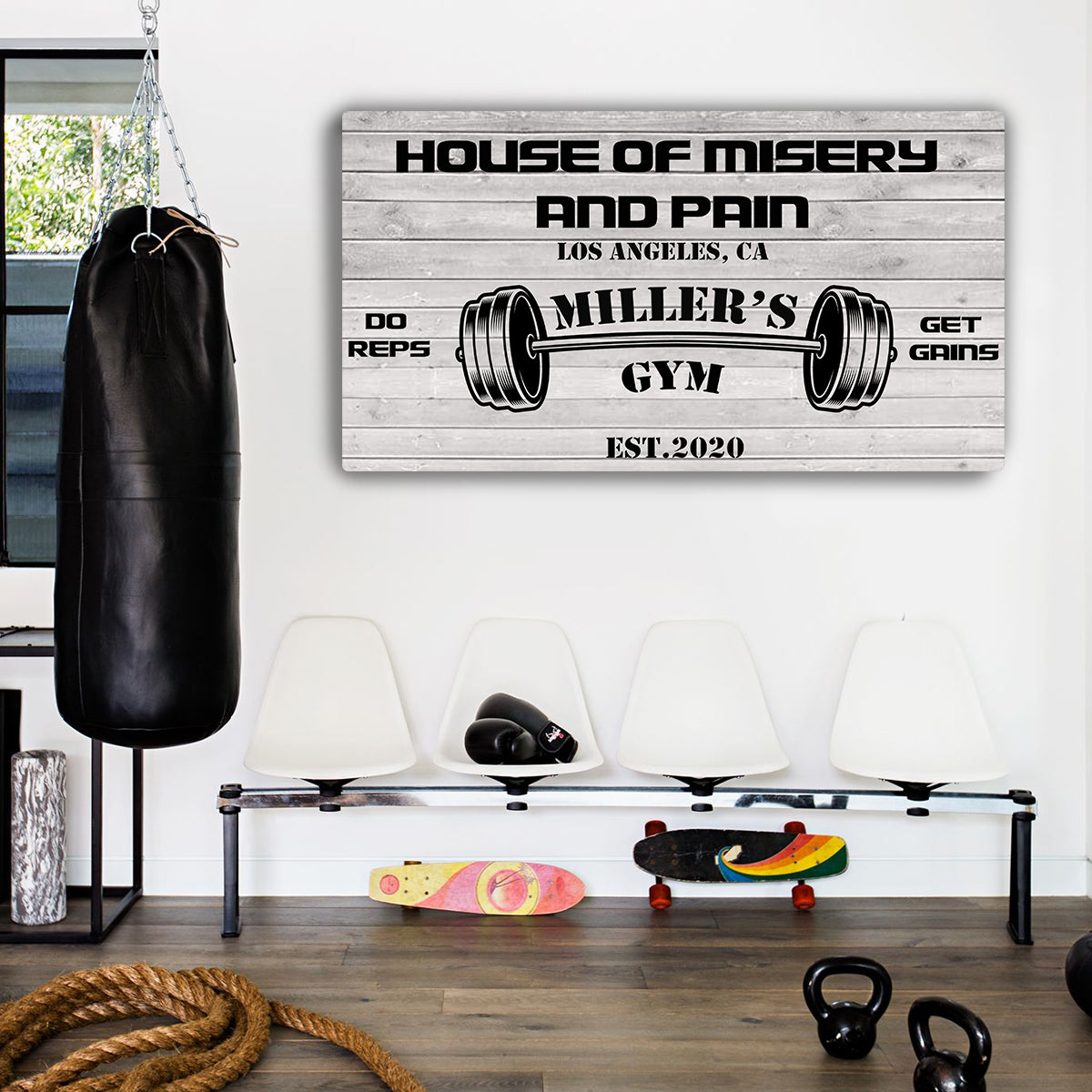 Gym Sign IV House of misery and pain