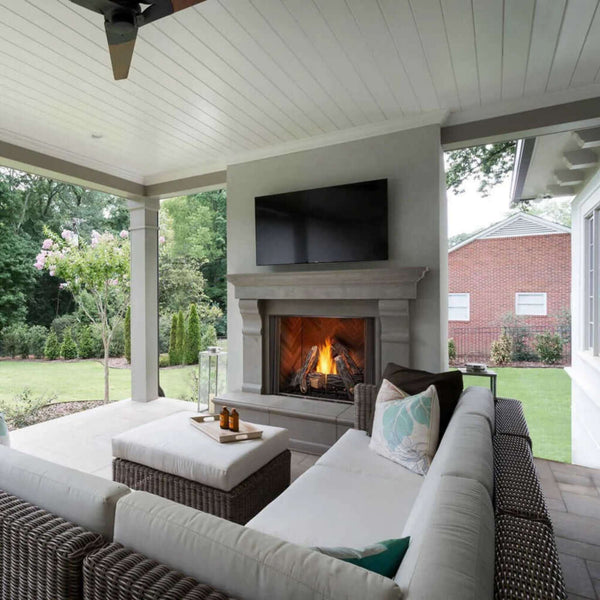 Courtyard 55K BTU 36-Inch Traditional Outdoor Natural Gas Fireplace (No Refractory) [ODCOUG-36NR]