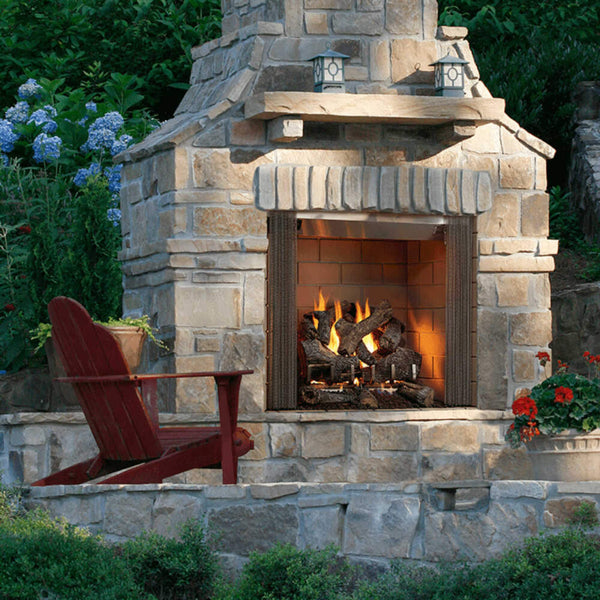 Castlewood 42-Inch Outdoor Wood Burning Fireplace [ODCASTLEWD-42-B]