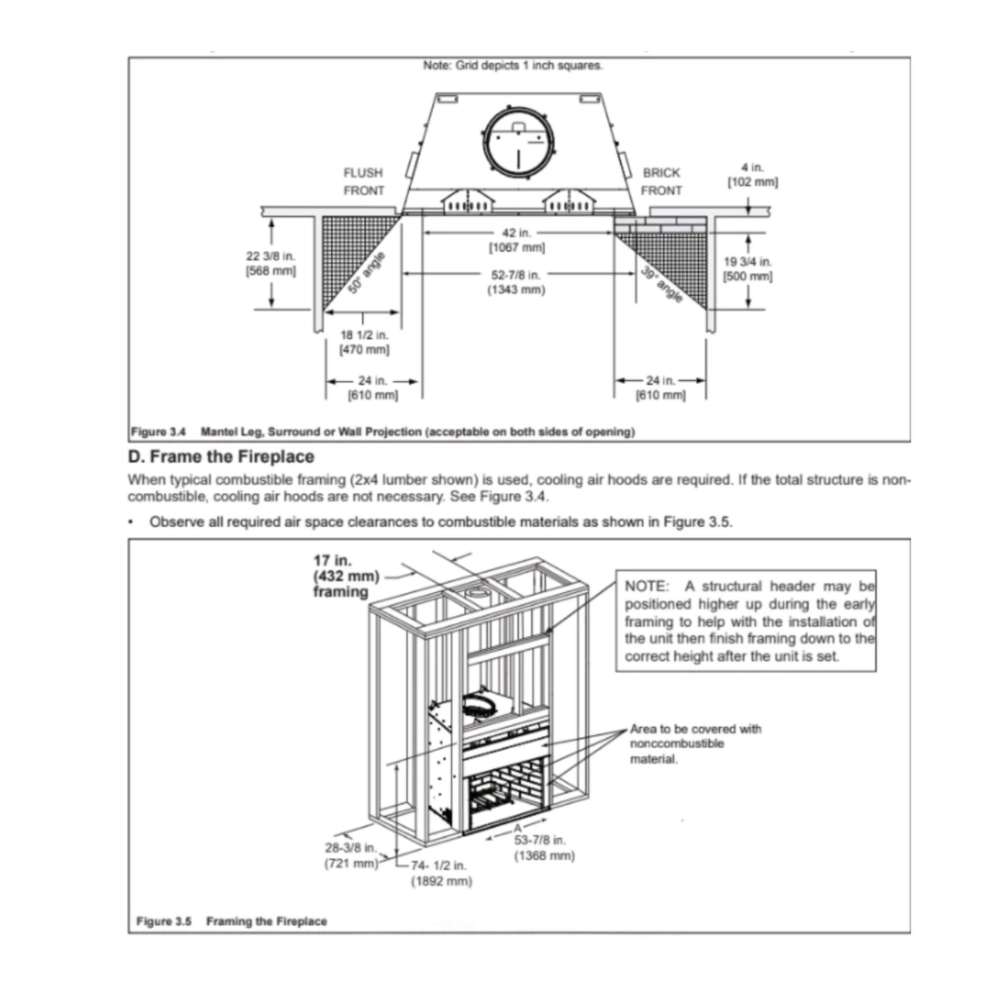 Castlewood 42-Inch Outdoor Wood Burning Fireplace [ODCASTLEWD-42-B]
