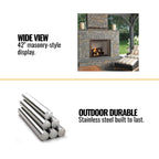 Castlewood 42-Inch Outdoor Wood Burning Fireplace [ODCASTLEWD-42-B]